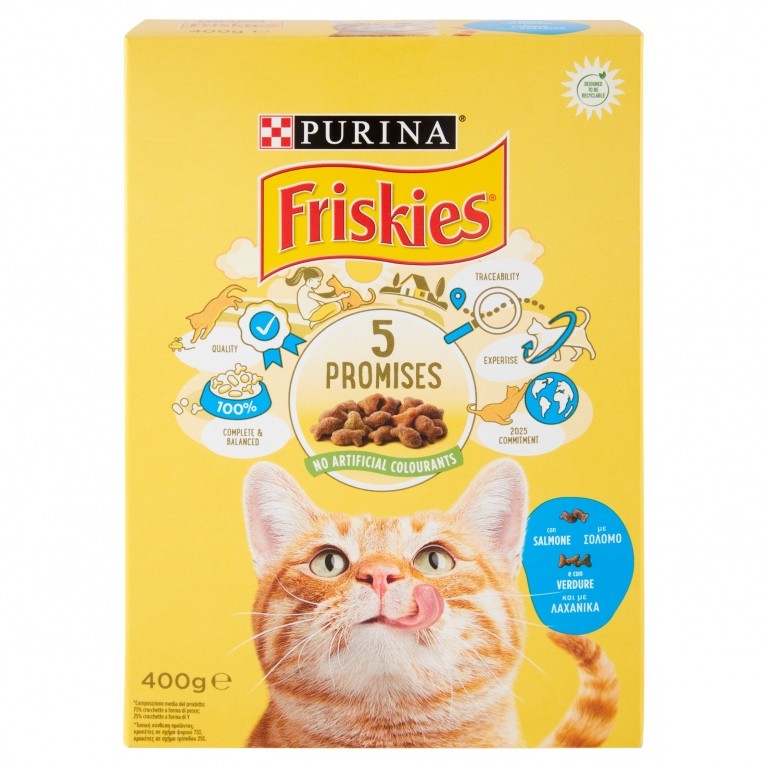 FRISKIES GATTO SECCO GR.400 SALMONE/VERDURE