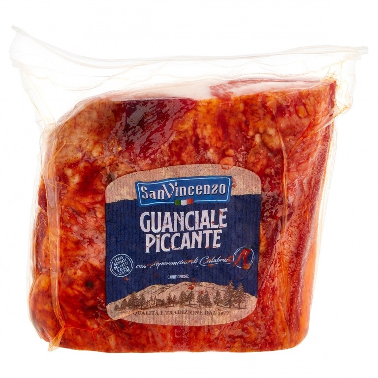GUANCIALE S.VINCENZO PICCANTE AL KG.