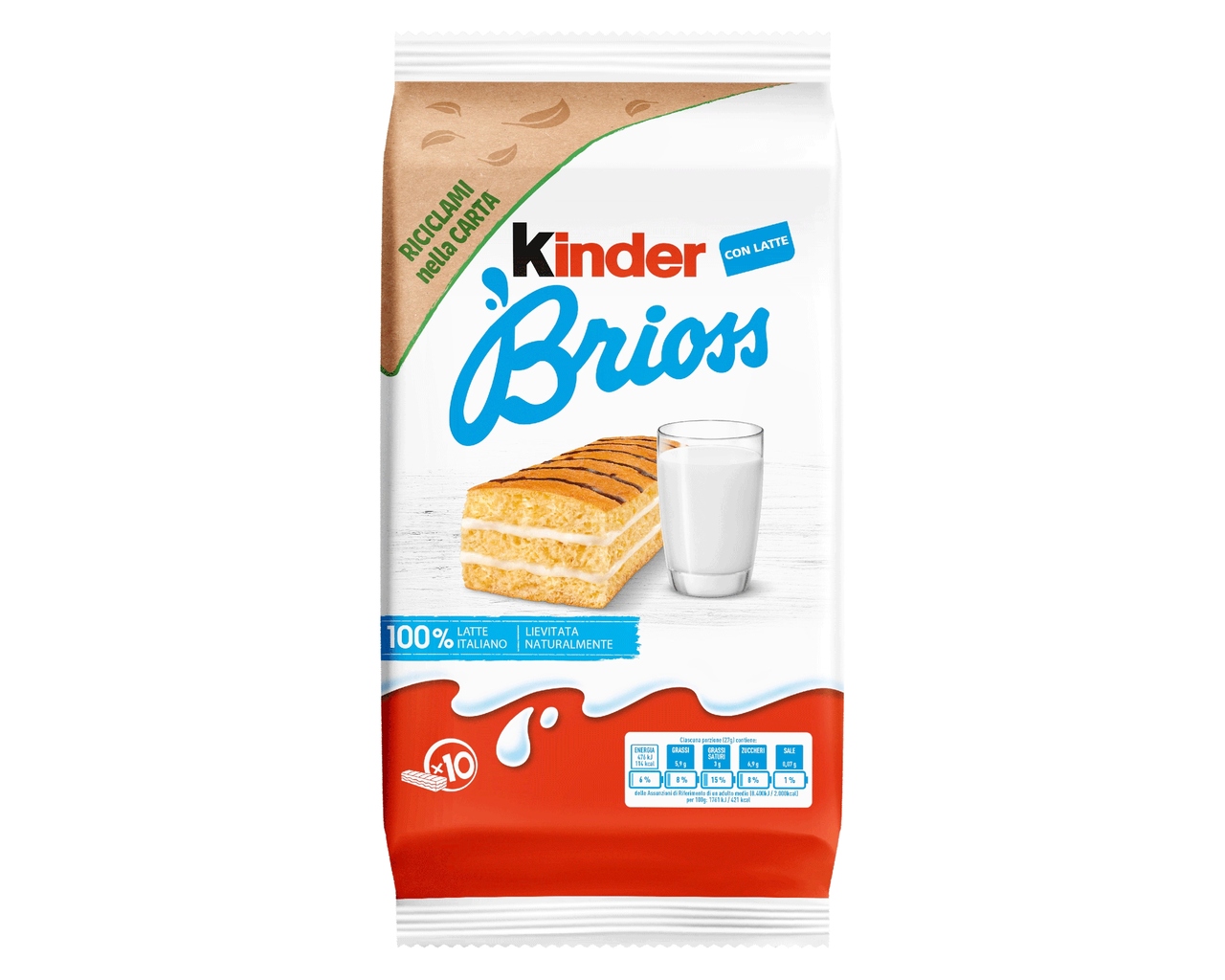 FERRERO KINDER BRIOSS LATTE T10