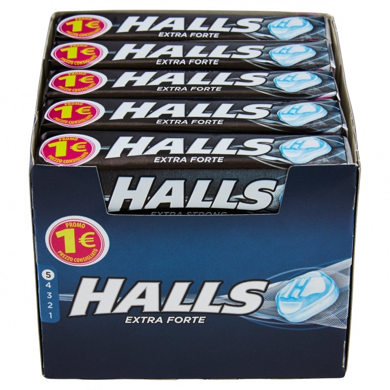 CARAMELLE HALLS STICK EXTRAFORTE T.1,30