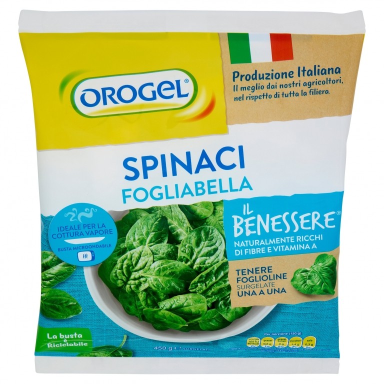 OROGEL SPINACI FOGLIA BELLA GR.450