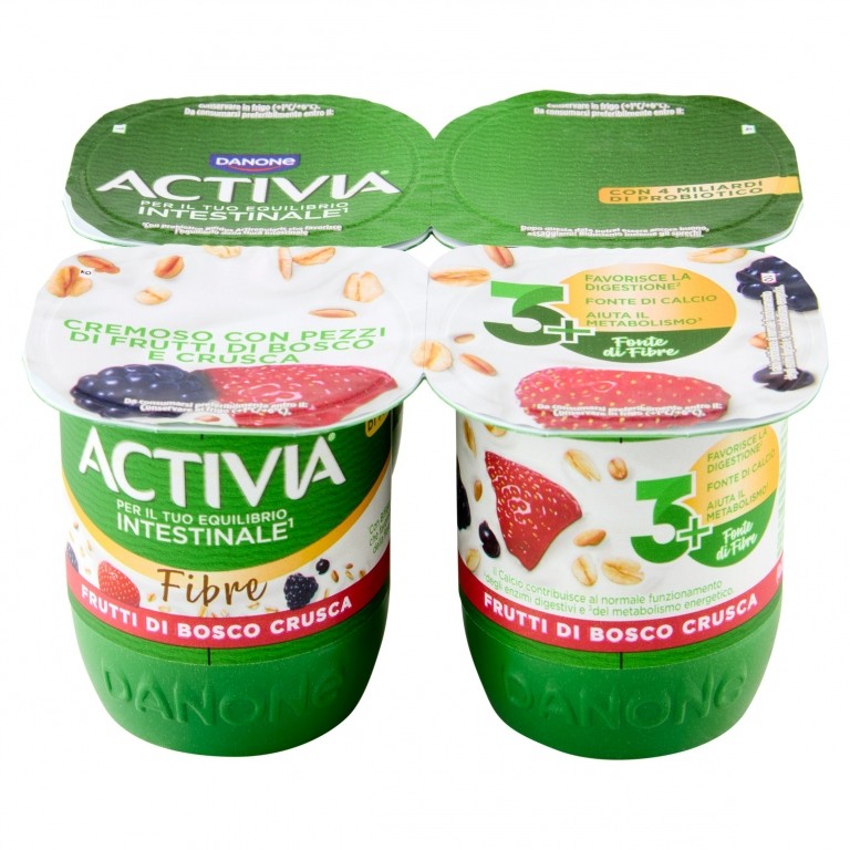 ACTIVIA FIBRE FRUTTI DI BOSCO CRUSCA GR.125X4