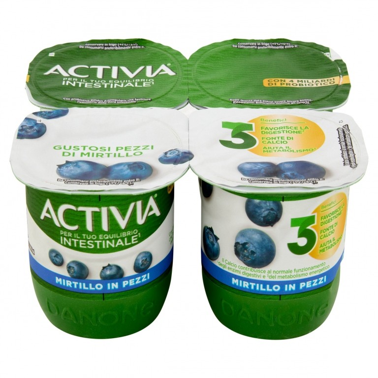 ACTIVIA MIRTILLI IN PEZZI GR.125X4