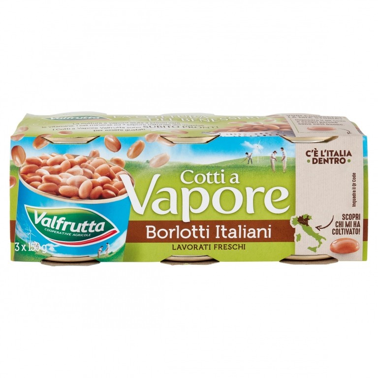 FAGIOLI BORLOTTI VALFRUTTA WAKU GR.150X3