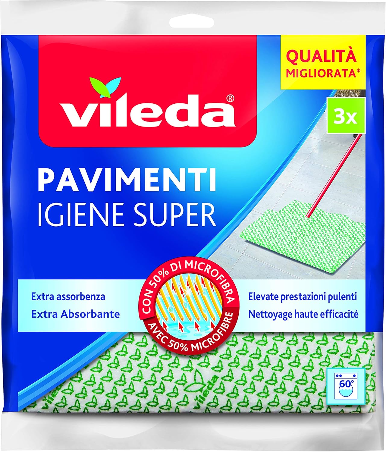 VILEDA PANNO PAVIMENTI IGIENESUPER PZ.3