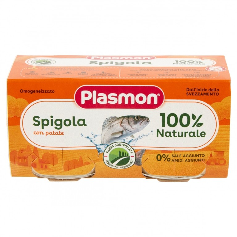 OMO PLASMON SPIGOLA/VERDURE GR.80X2